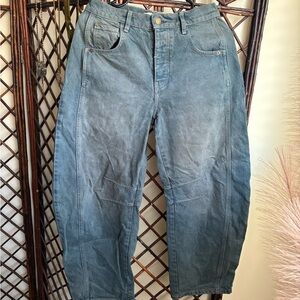 We The Free Green Barrel Jeans